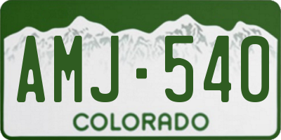 CO license plate AMJ540