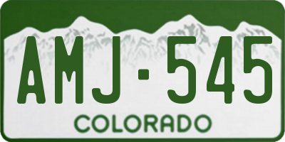 CO license plate AMJ545