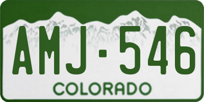 CO license plate AMJ546