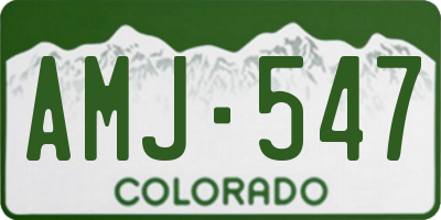 CO license plate AMJ547