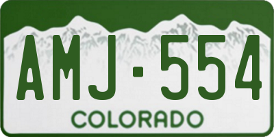 CO license plate AMJ554