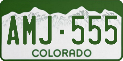 CO license plate AMJ555