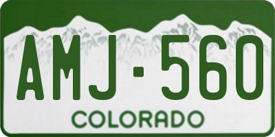 CO license plate AMJ560