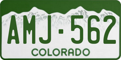 CO license plate AMJ562