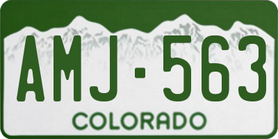 CO license plate AMJ563