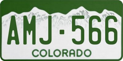 CO license plate AMJ566