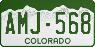 CO license plate AMJ568