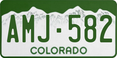 CO license plate AMJ582