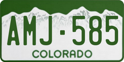 CO license plate AMJ585