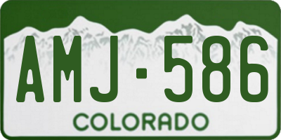 CO license plate AMJ586
