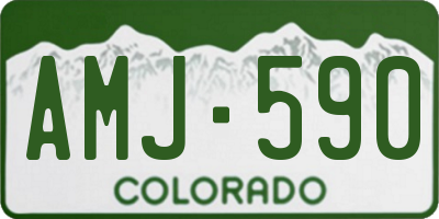 CO license plate AMJ590
