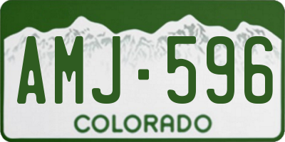 CO license plate AMJ596