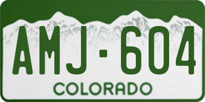 CO license plate AMJ604