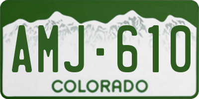 CO license plate AMJ610