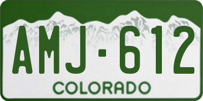 CO license plate AMJ612