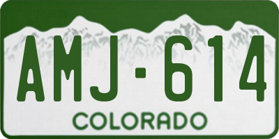 CO license plate AMJ614