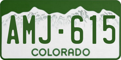 CO license plate AMJ615