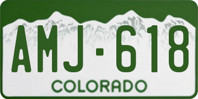 CO license plate AMJ618