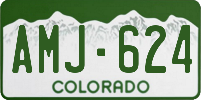 CO license plate AMJ624