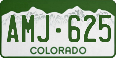CO license plate AMJ625
