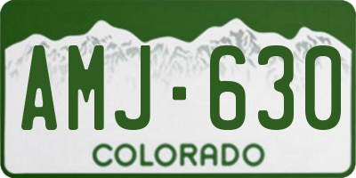 CO license plate AMJ630