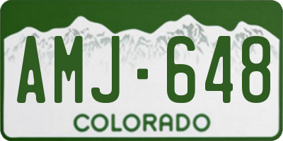CO license plate AMJ648