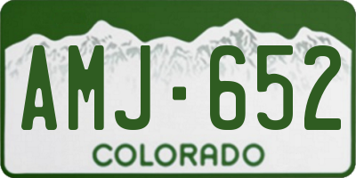 CO license plate AMJ652