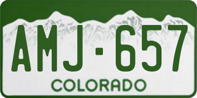CO license plate AMJ657