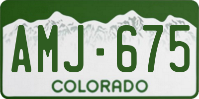 CO license plate AMJ675