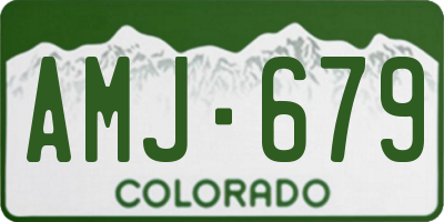 CO license plate AMJ679