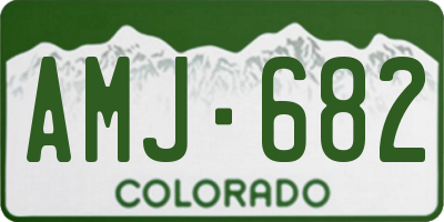 CO license plate AMJ682