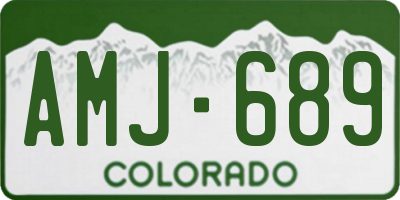 CO license plate AMJ689