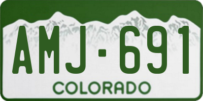 CO license plate AMJ691