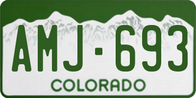 CO license plate AMJ693