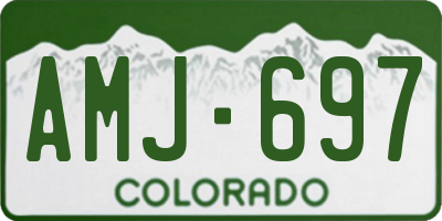 CO license plate AMJ697