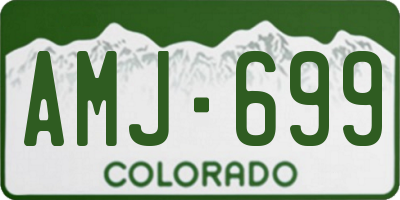 CO license plate AMJ699