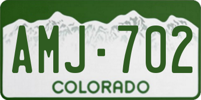 CO license plate AMJ702