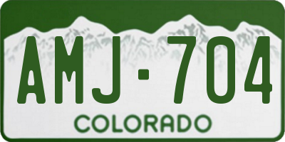CO license plate AMJ704
