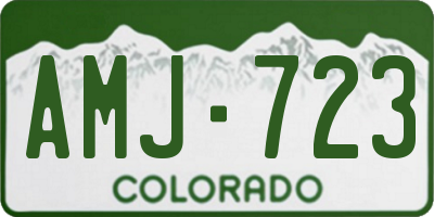 CO license plate AMJ723
