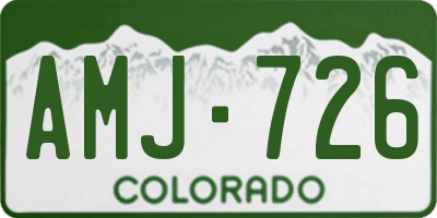 CO license plate AMJ726