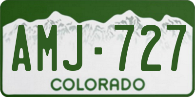 CO license plate AMJ727