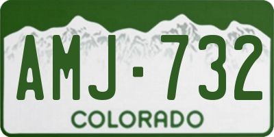 CO license plate AMJ732