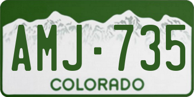 CO license plate AMJ735