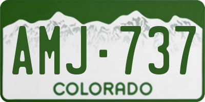 CO license plate AMJ737
