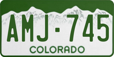 CO license plate AMJ745