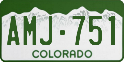 CO license plate AMJ751