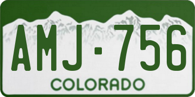 CO license plate AMJ756