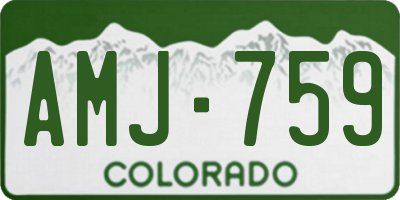 CO license plate AMJ759