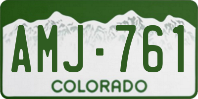 CO license plate AMJ761