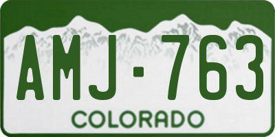 CO license plate AMJ763
